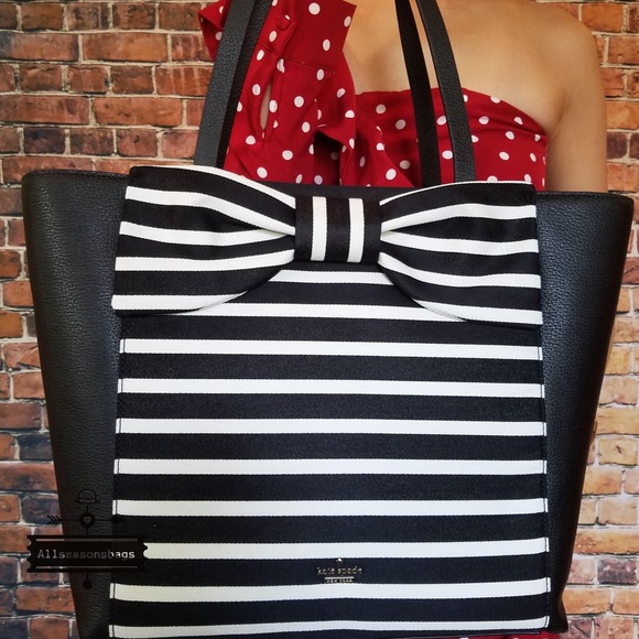 Kate spade Savannah olive drive stripe tote black - Picture 7 of 8